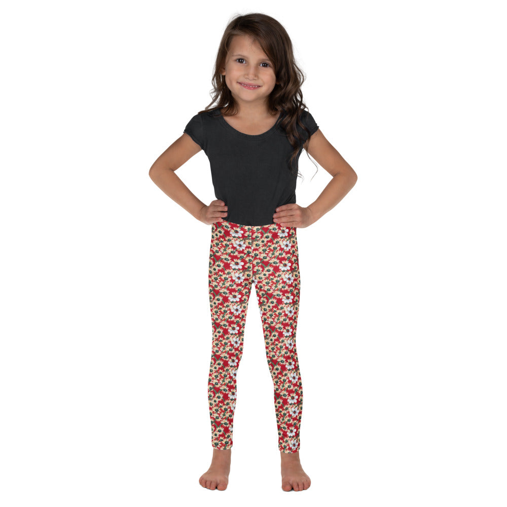 Ladybirds & Daisies Kids Leggings - watercolour print