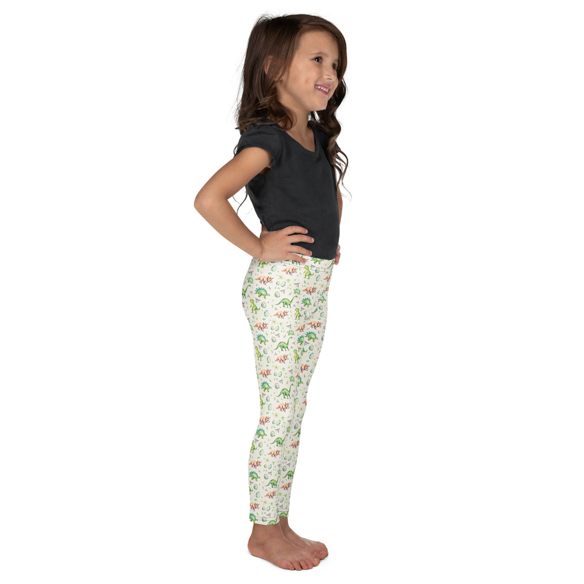 Dino Valley Toddler & Kids Leggings - watercolour print