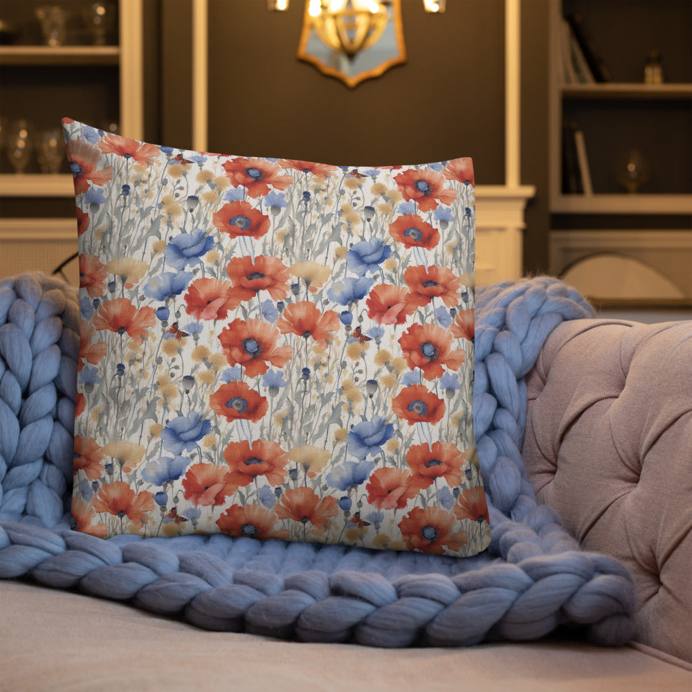 Butterfly Meadow Cushion - shown in a home setting