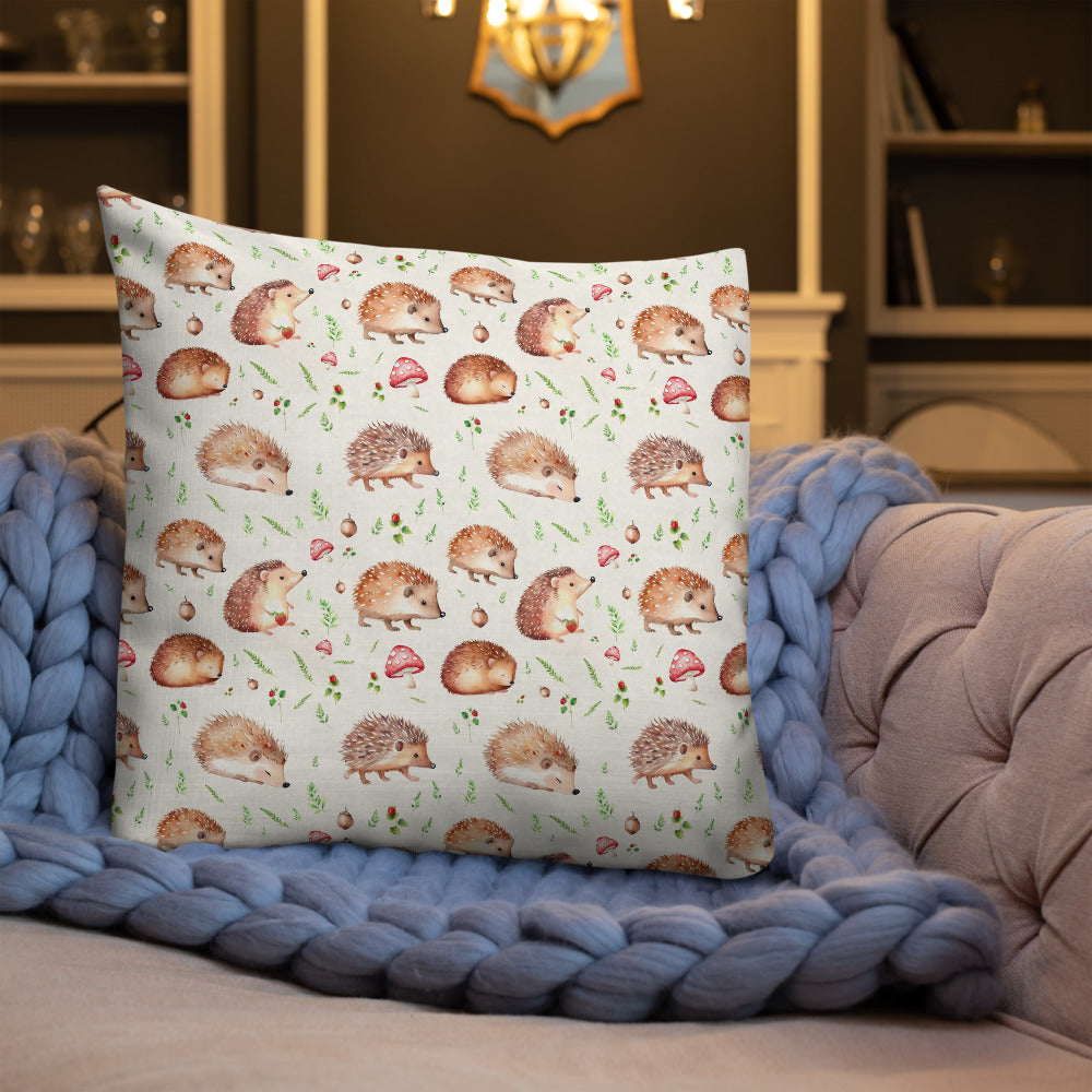 Hedgehog Hollow Cushion - watercolour design, view 7