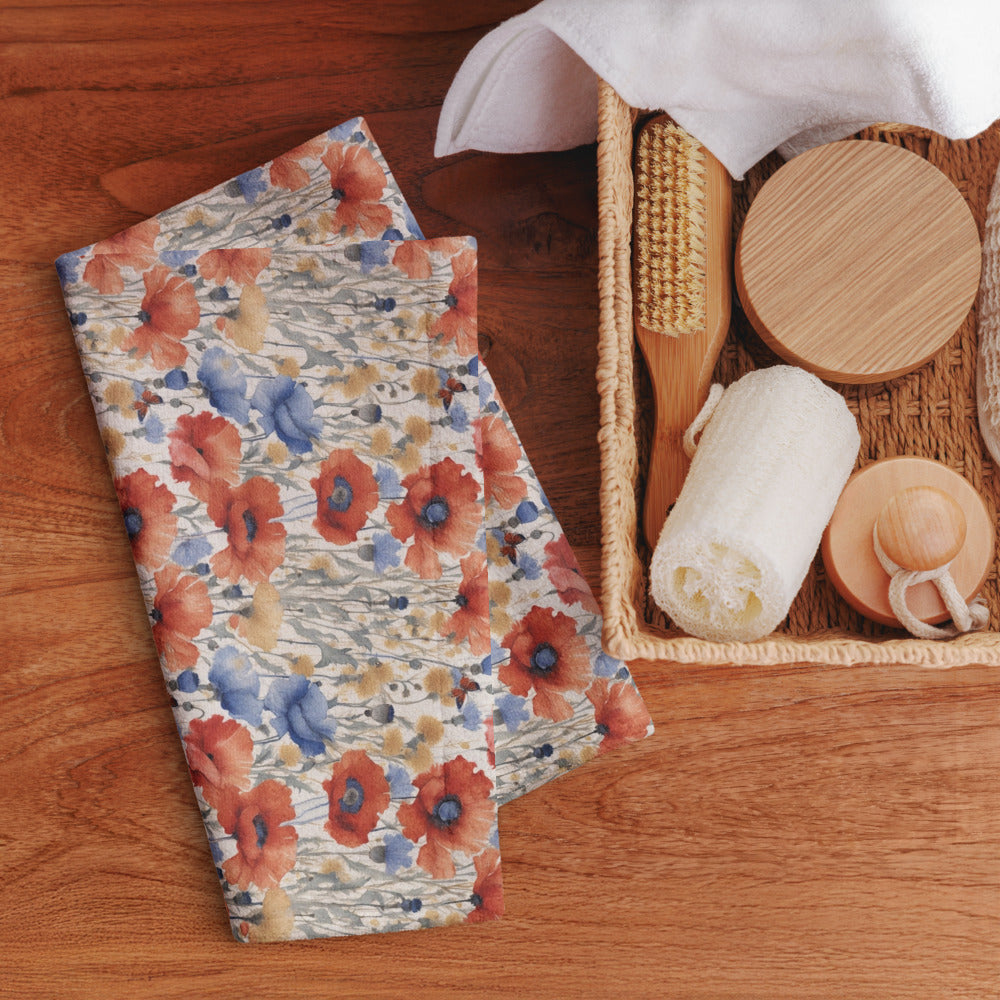 Butterfly Meadow Tea Towel - shown in a home setting