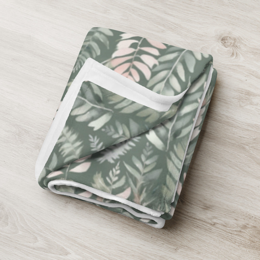 Sage Fern Throw - shown in a home setting