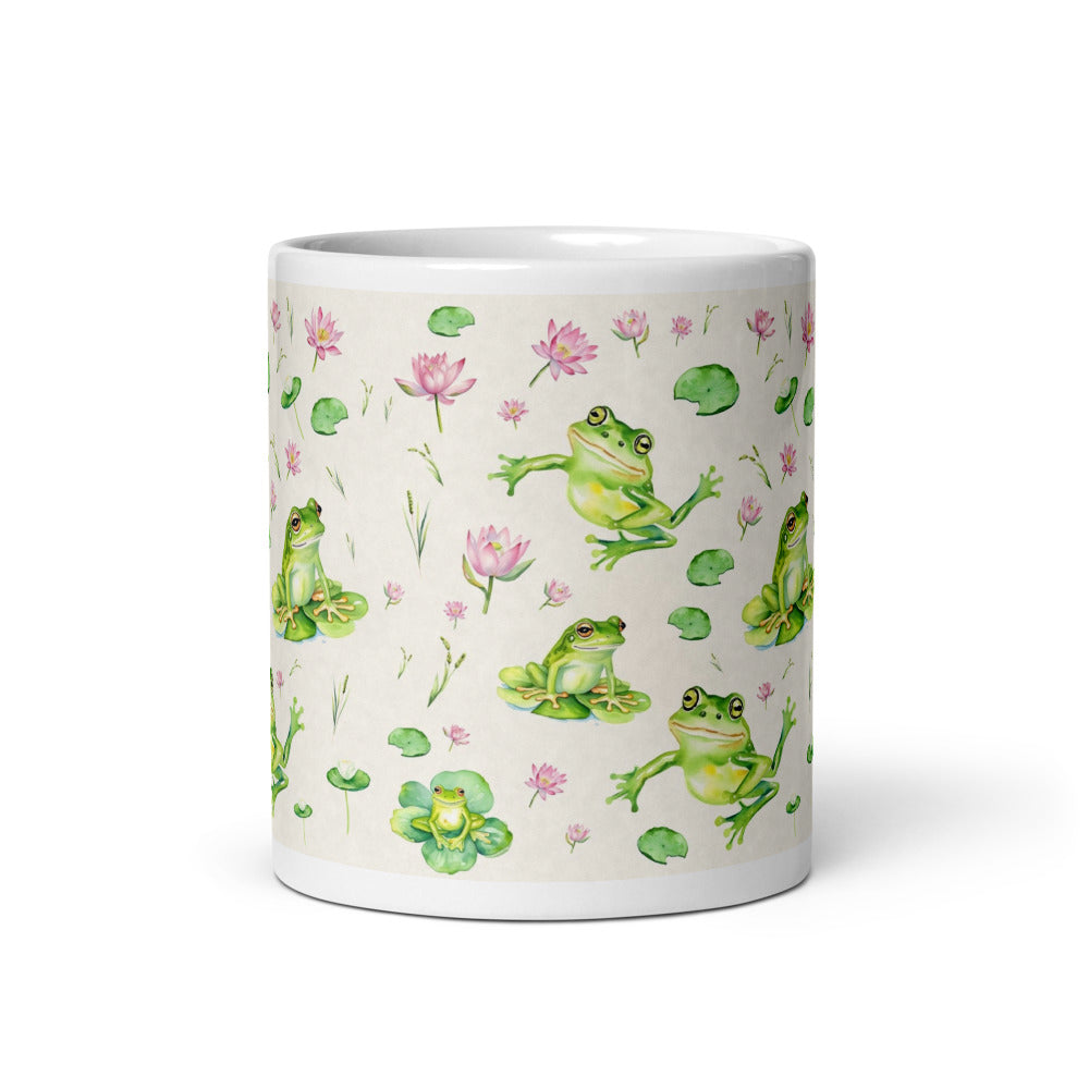 Lily Pond Mug - watercolour design, view 3