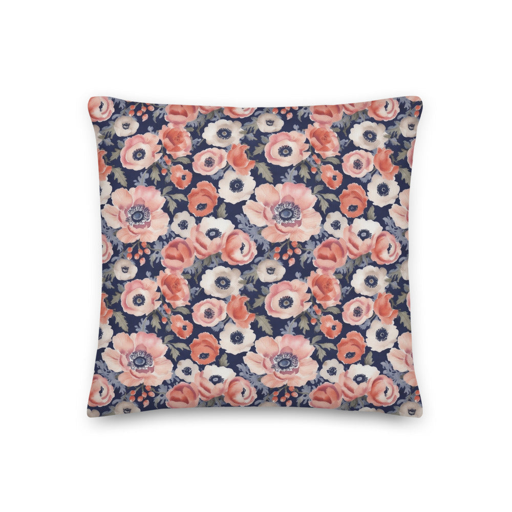 Anemone Dance Cushion - watercolour print