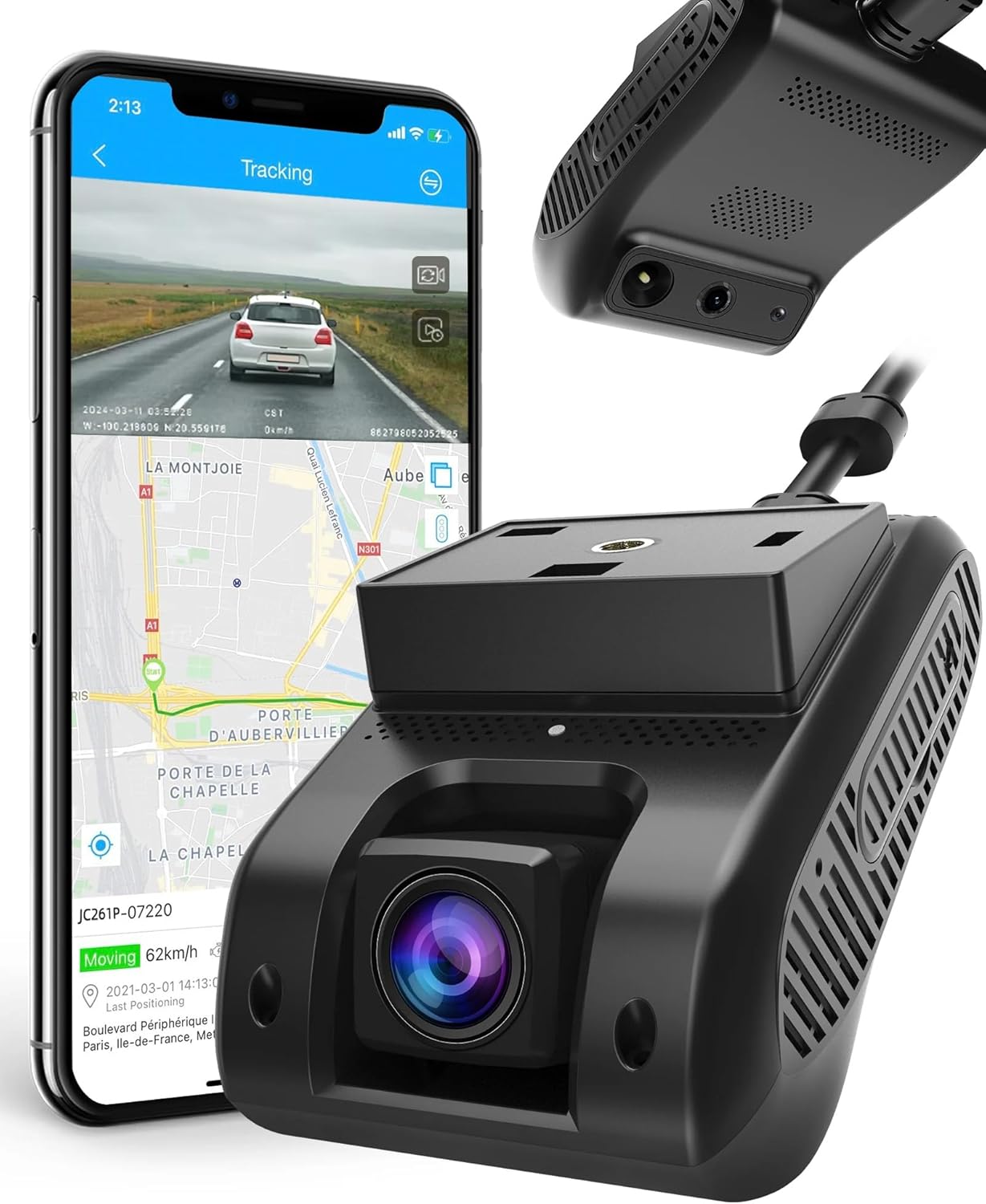 JIMILOT JC261P 4G Front and Inside Dash cam