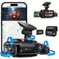 A365 Dash Cam, 4 Channel Camera FHD 1080Px4, Front, Left, Right and Rear, Front and Rear Inside, Built in GPS WiFi, Support 256 GB Max, Free 64GB Card, A365-4CH