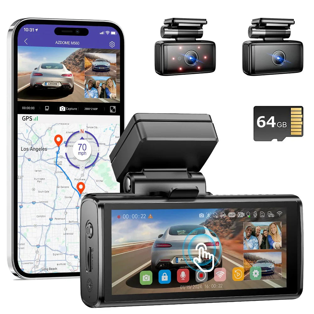 AZDOME M580 3CH 5K Dash Cam