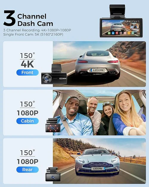 AZDOME M580 3CH 5K Dash Cam