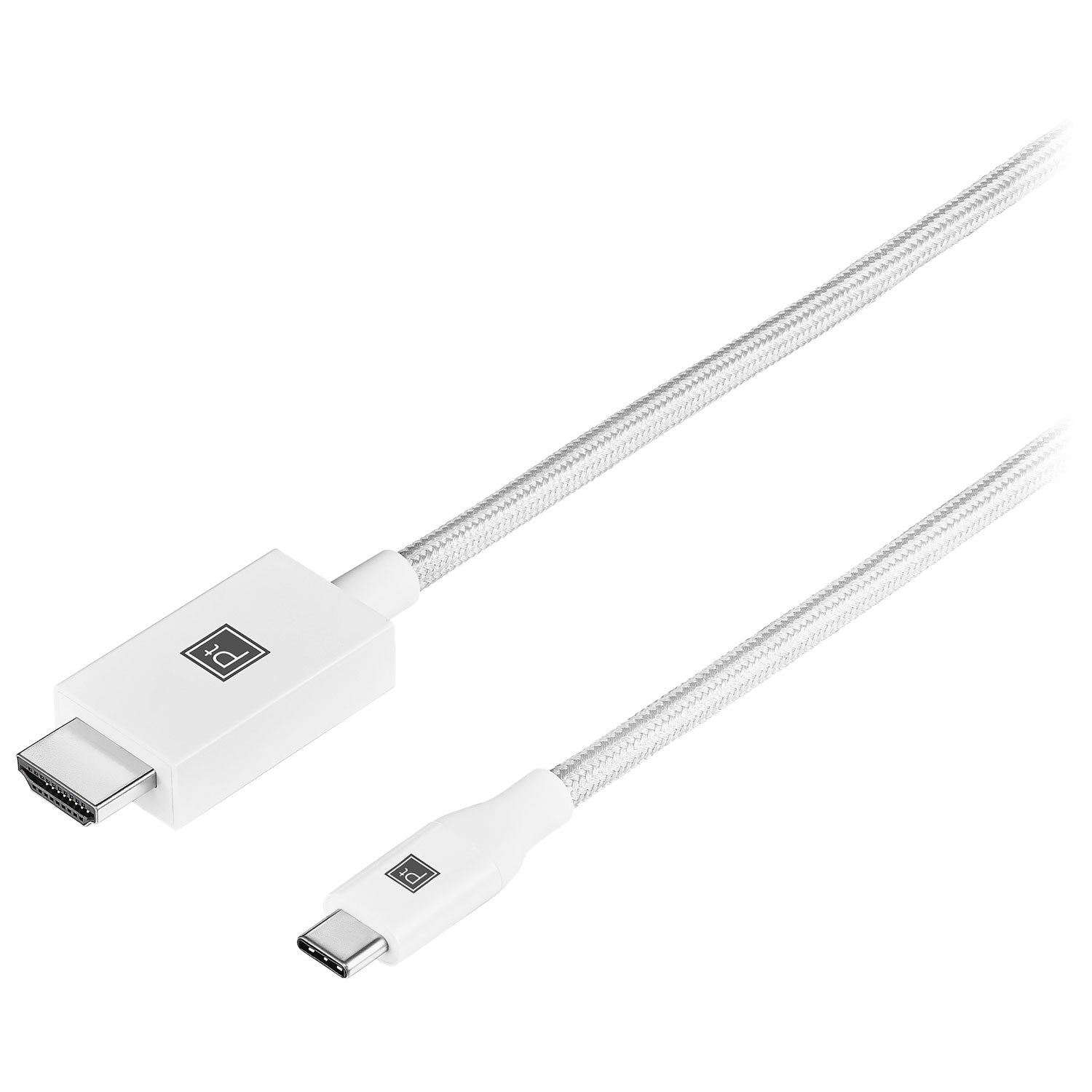 Câble USB-C à HDMI 4K de 2 m (6,5 pi) de Platinum - Blanc