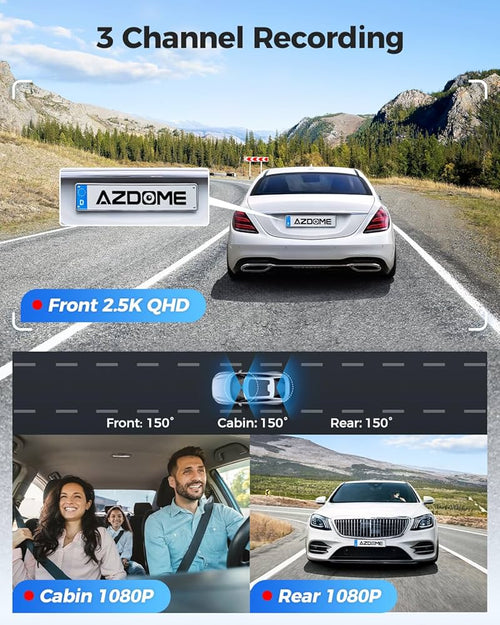 AZDOME M590 3 Channel Dash Cam