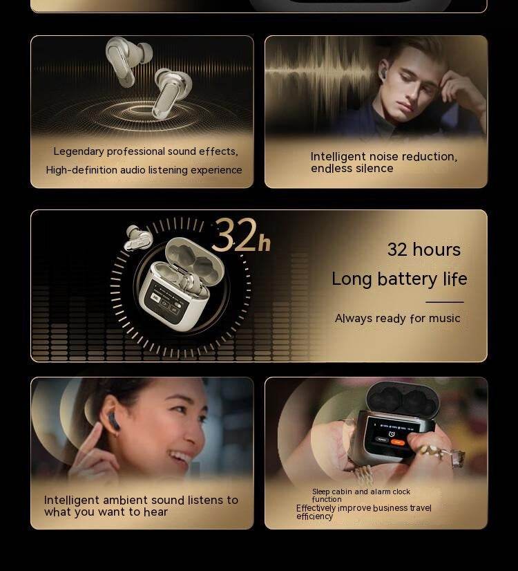 Smart Screen Noise-Cancelling Bluetooth earbuds True Wireless In-ear Headphone