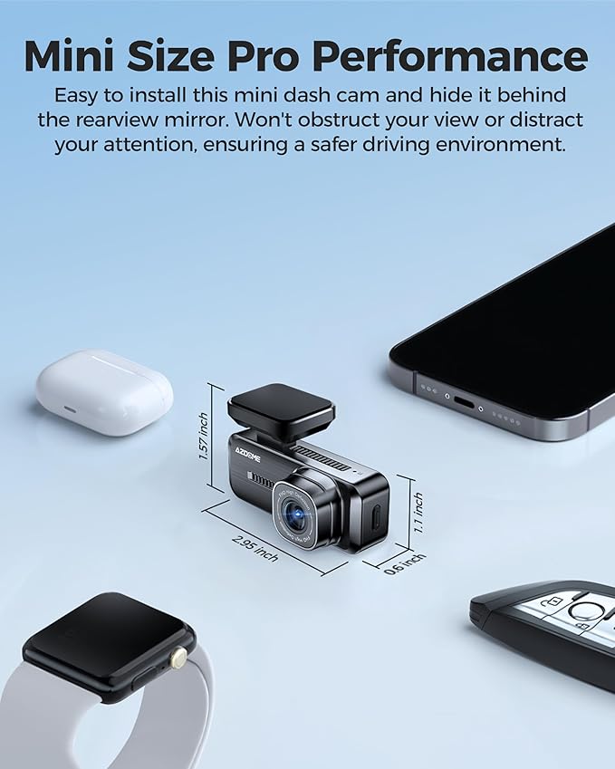 AZDOME M200 1080P Front Dash Cam