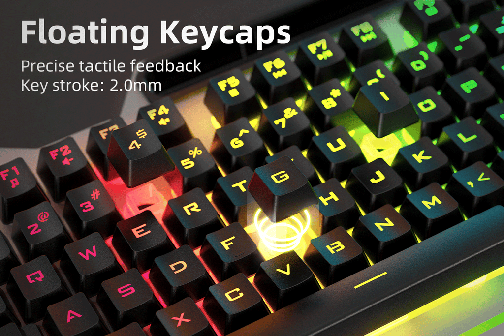 AULA Gaming Keyboard, T102 104 Keys Gaming Keyboard and Mouse Combo with RGB