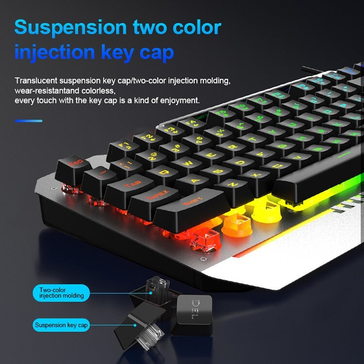 AULA Gaming Keyboard, T102 104 Keys Gaming Keyboard and Mouse Combo with RGB