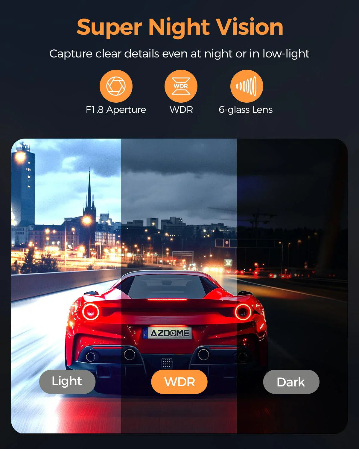 AZDOME M17 3K Front Dash Cam