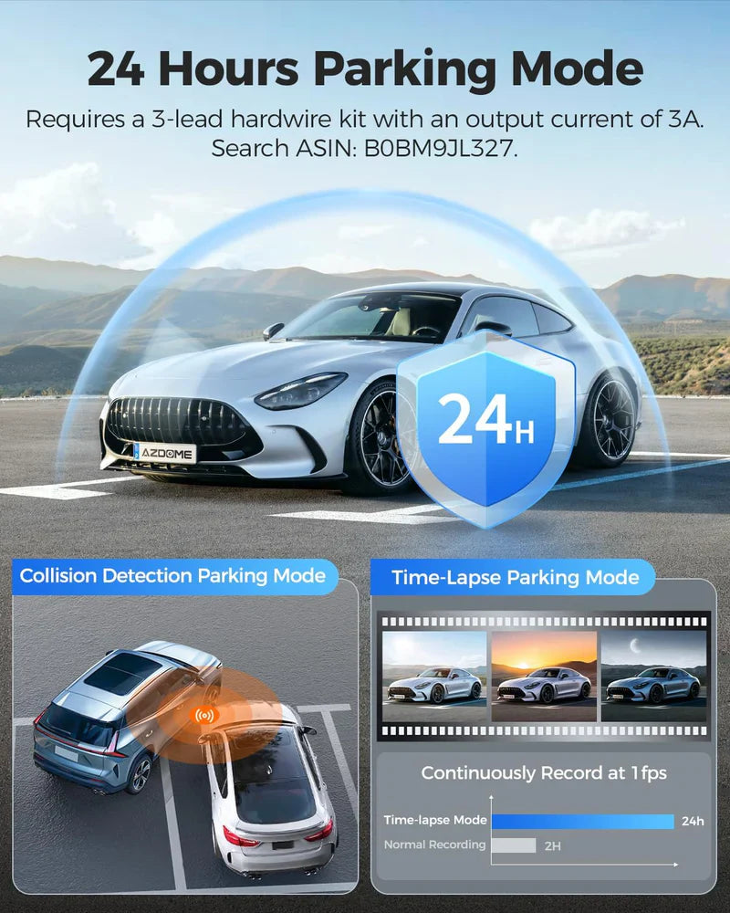 AZDOME PG17 Front and Rear 4K Mirror Dash Cam