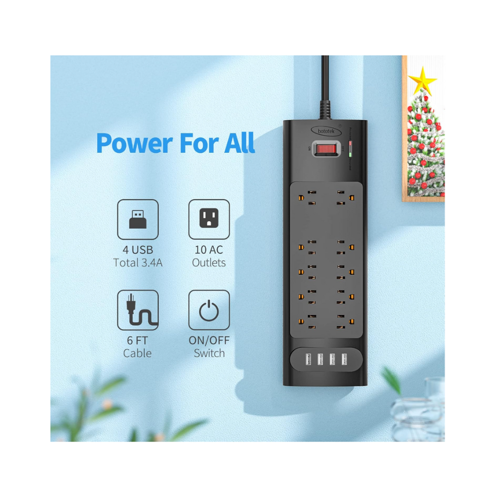 Barre de surtension et multiprises Bototek  (RTG67U1)