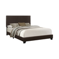 Base de lit Queen en simili-cuir brun - Monarch (I5910Q)