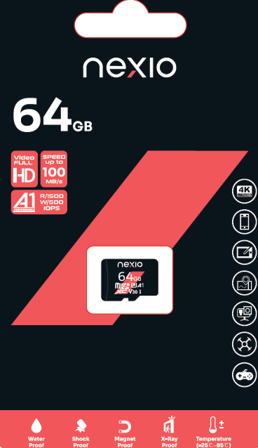 NEXIO High Speed Micro SD/TF card Capacity 64GB