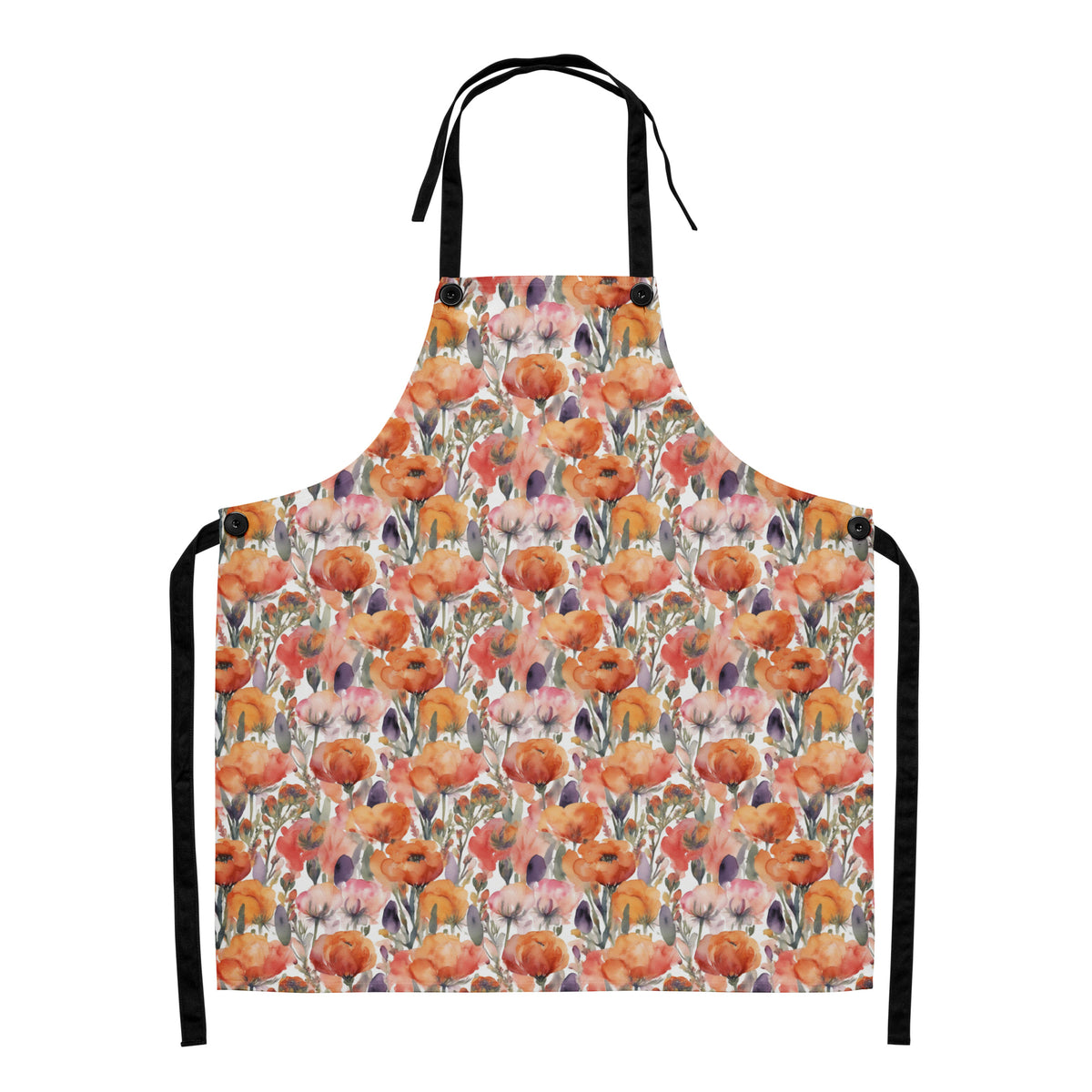 Marigold Bloom Apron - watercolour print