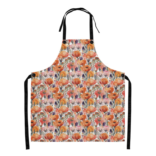 Marigold Bloom Apron - watercolour print