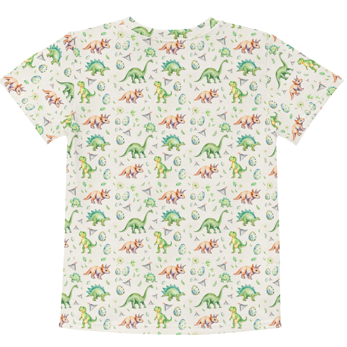Dino Valley Toddler & Kids Tee - watercolour print