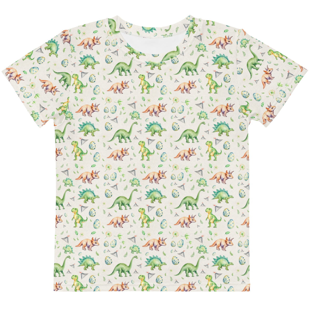 Dino Valley Toddler & Kids Tee - watercolour print