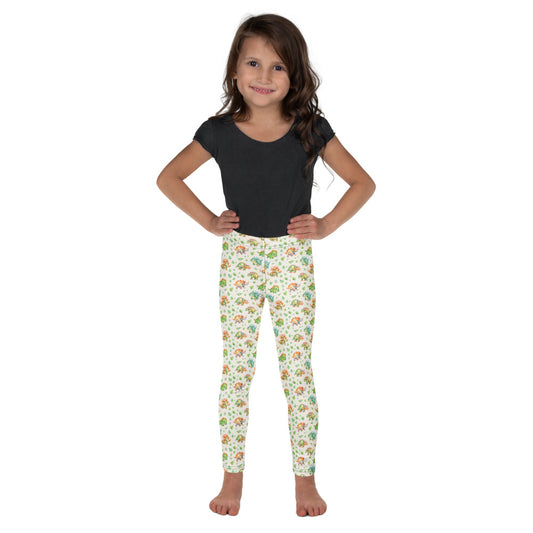 Little Dino Stomp Kids Leggings - shown on a child