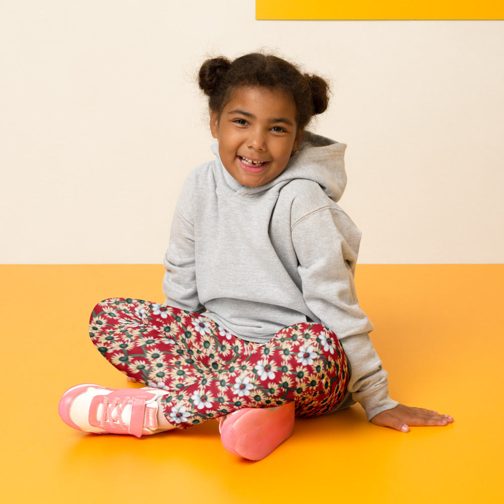 Ladybirds & Daisies Kids Leggings - shown on a child