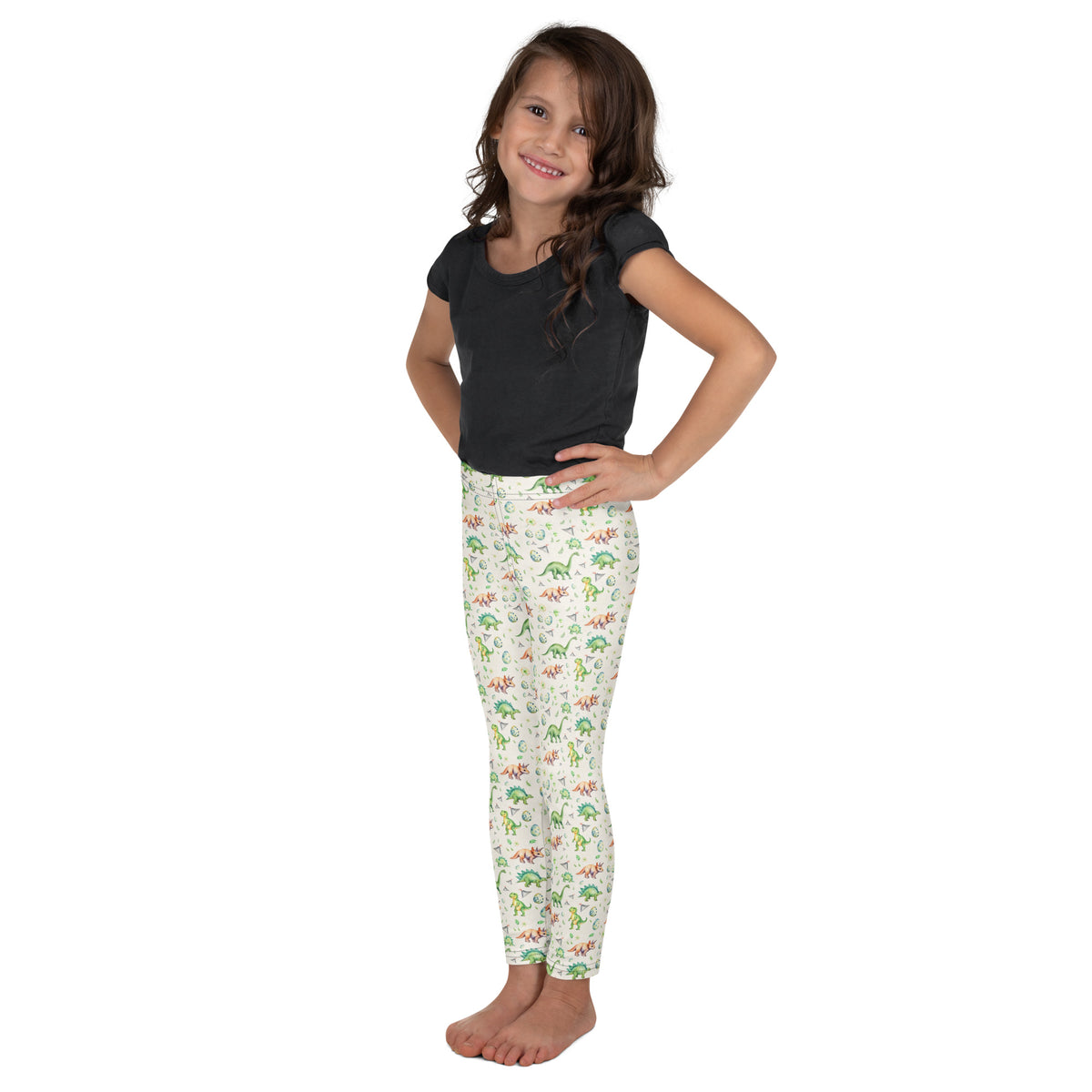 Dino Valley Toddler & Kids Leggings - watercolour print