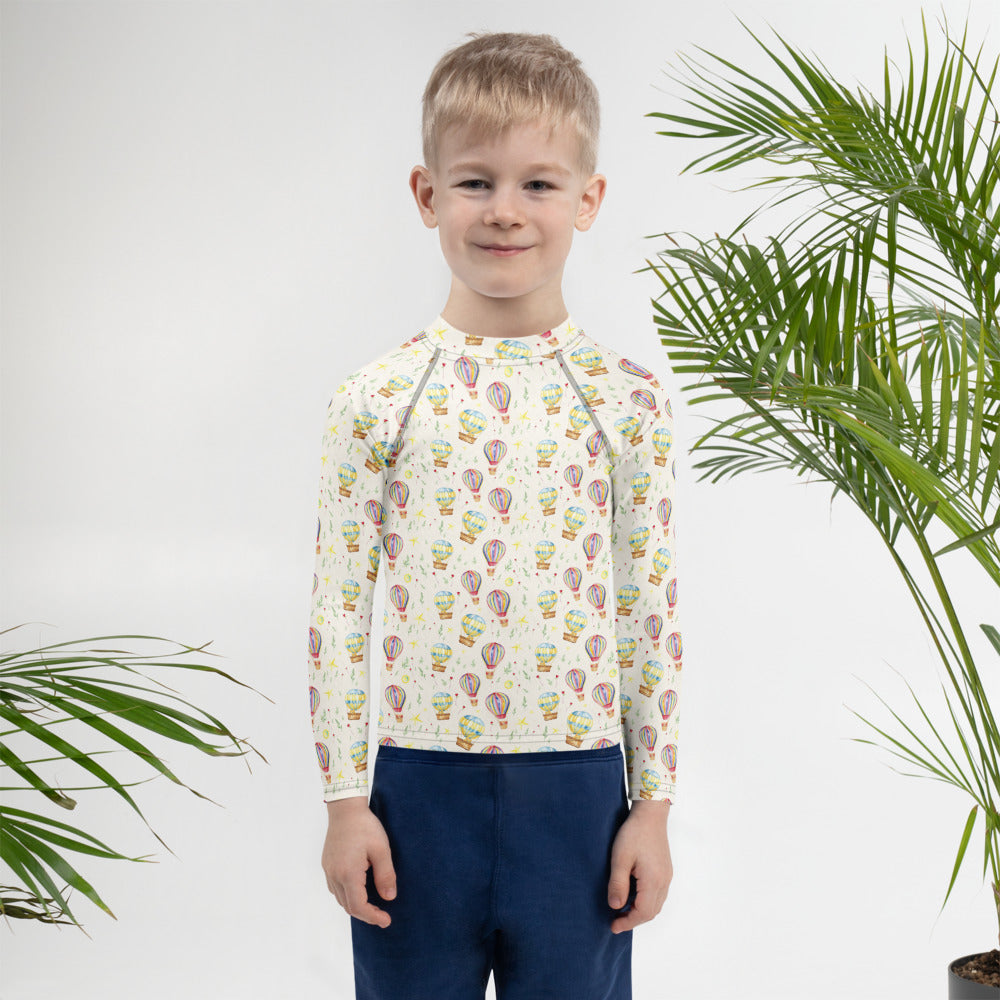Balloon Bears Kids Rash Guard - shown on a child