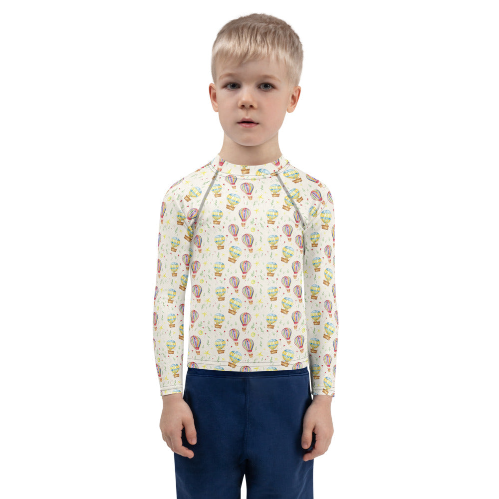 Balloon Bears Kids Rash Guard - shown on a child