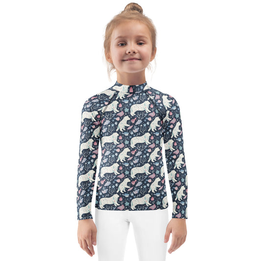 Polar Pals Kids Rash Guard - shown on a child
