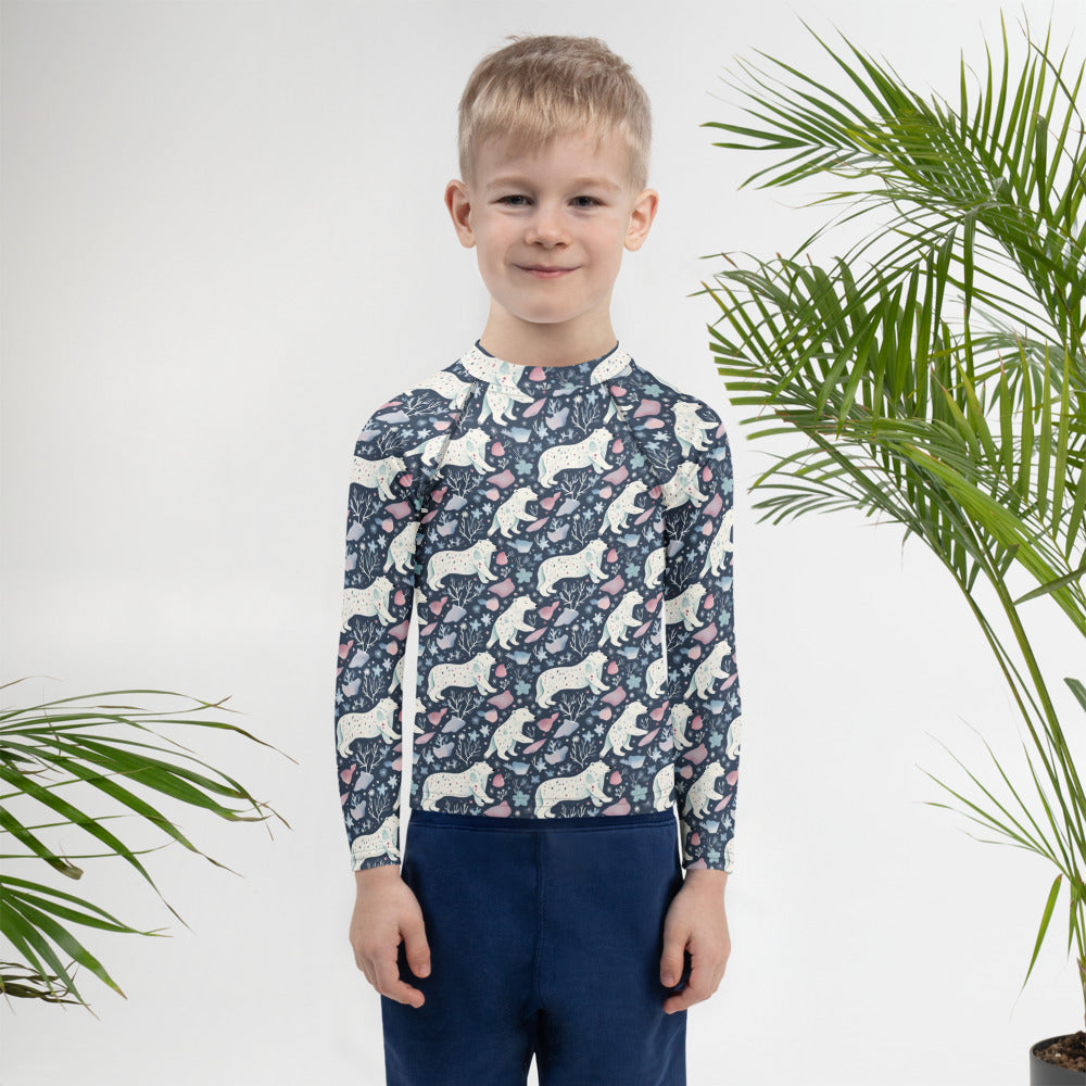 Polar Pals Kids Rash Guard - shown on a child