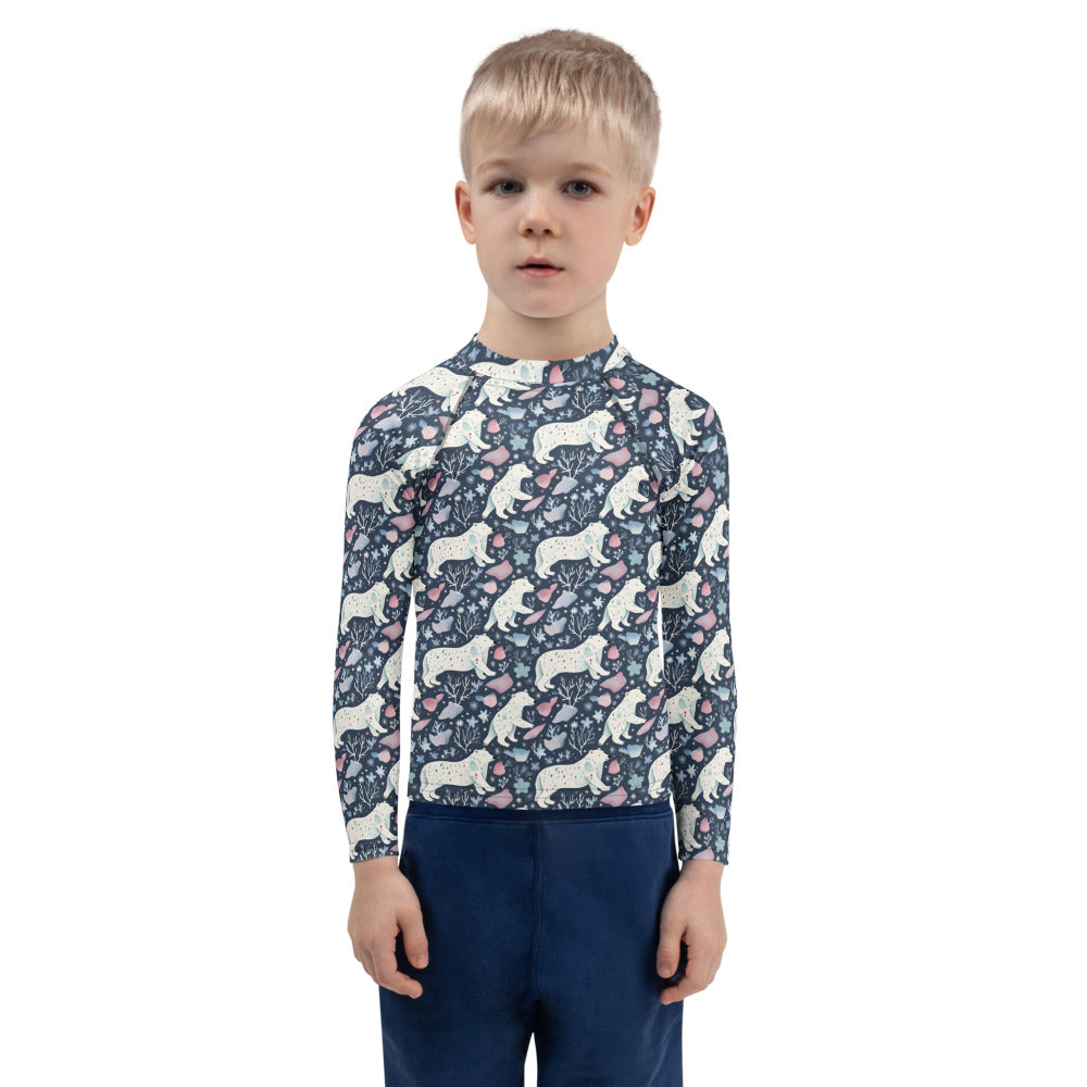Polar Pals Kids Rash Guard - shown on a child