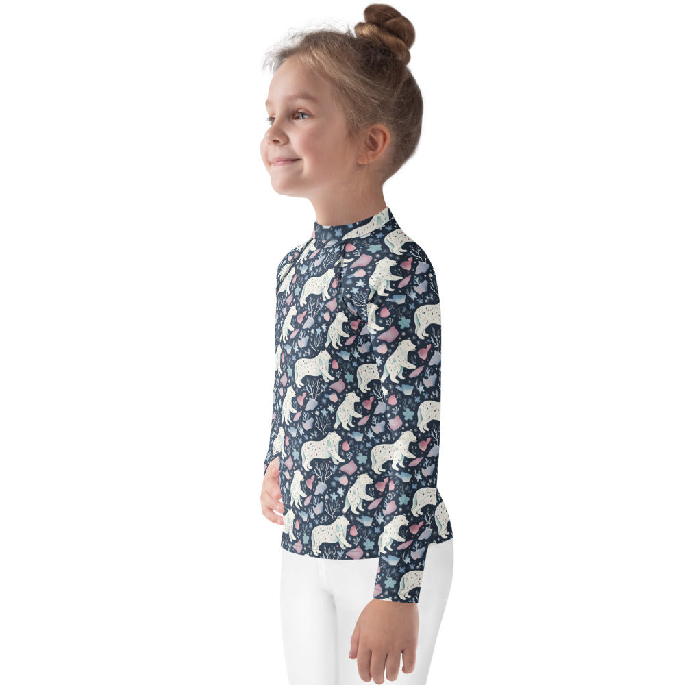 Polar Pals Kids Rash Guard - shown on a child