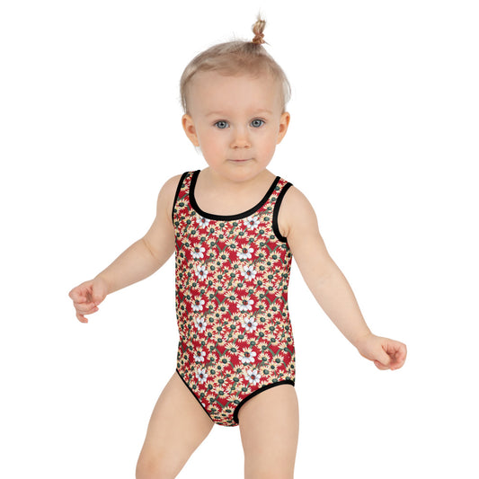 Ladybirds & Daisies Kids Swimsuit - shown on a child