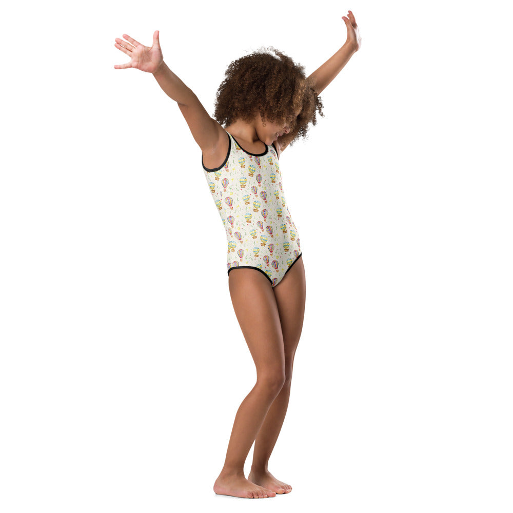 Balloon Bears Kids Swimsuit - watercolour print