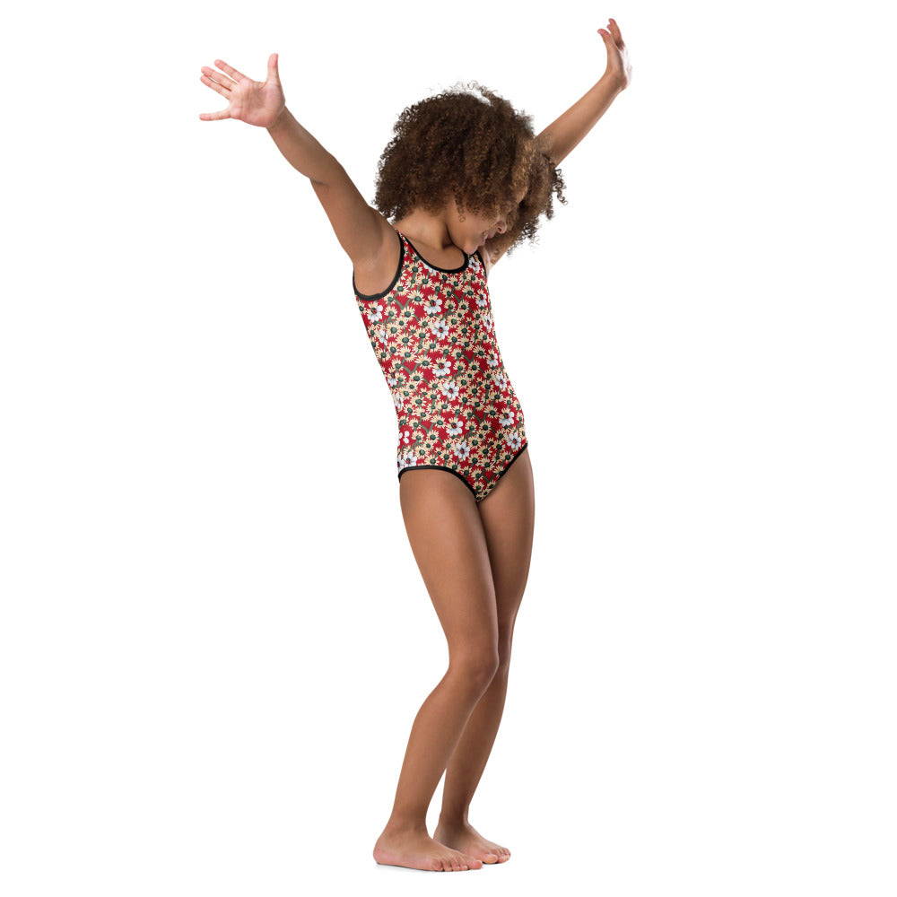 Maillot de bain enfant Ladybirds & Daisies - impression aquarelle