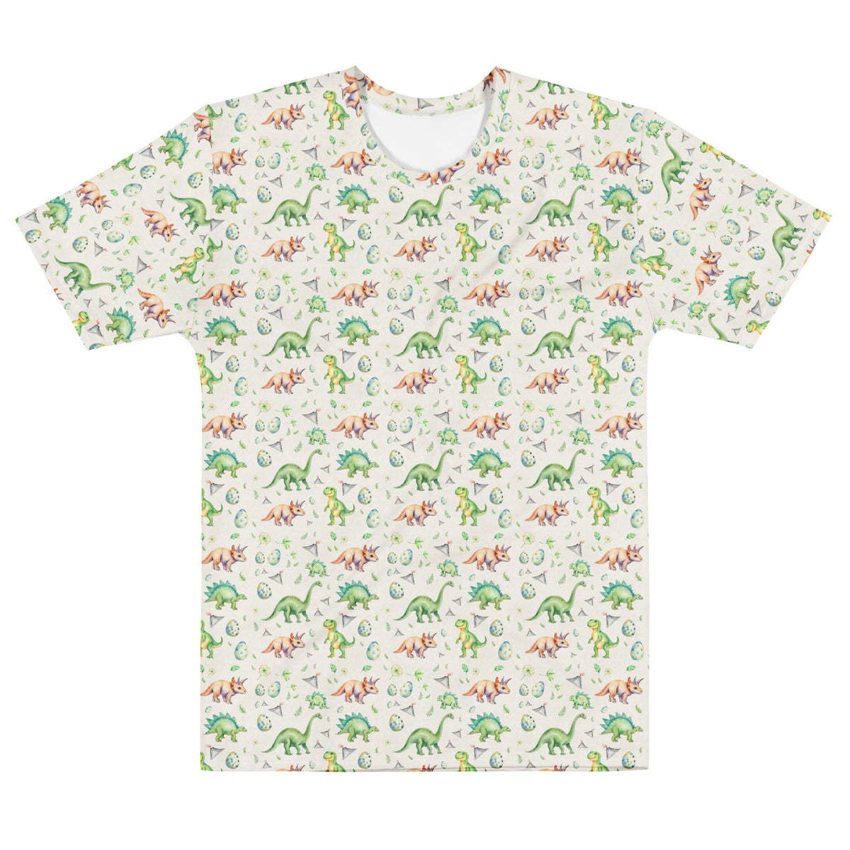 Dino Valley Men's Lounge Tee - watercolour print