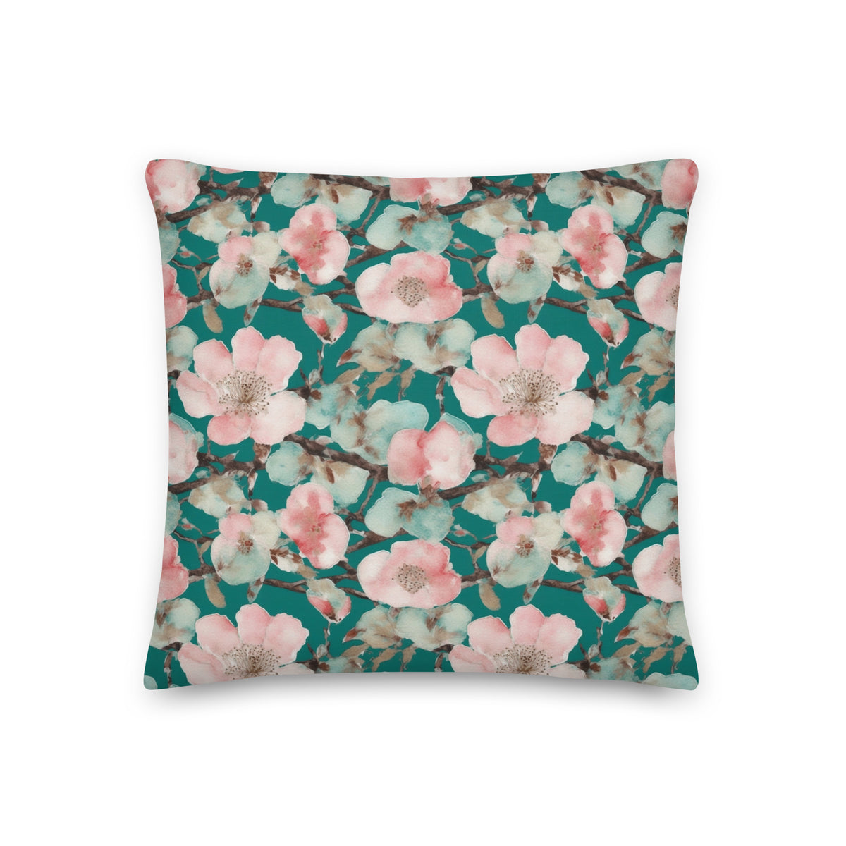 Loch Blossom Cushion - watercolour print