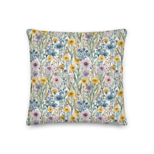 Meadow Ditsy Cushion - watercolour print