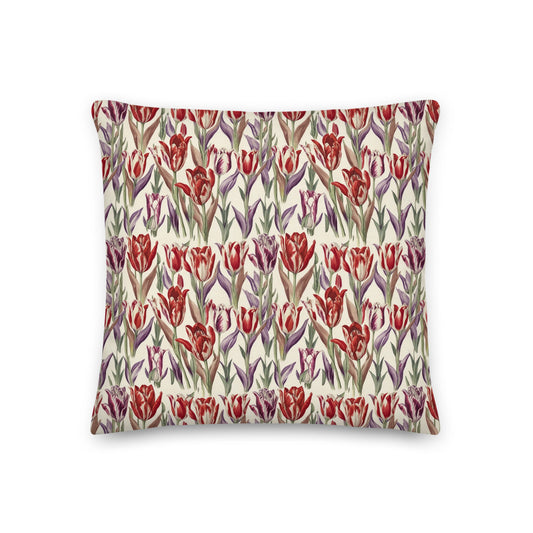 Tulip Parade Cushion - watercolour print