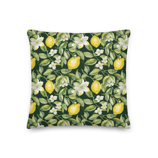 Lemon Grove Cushion - watercolour print