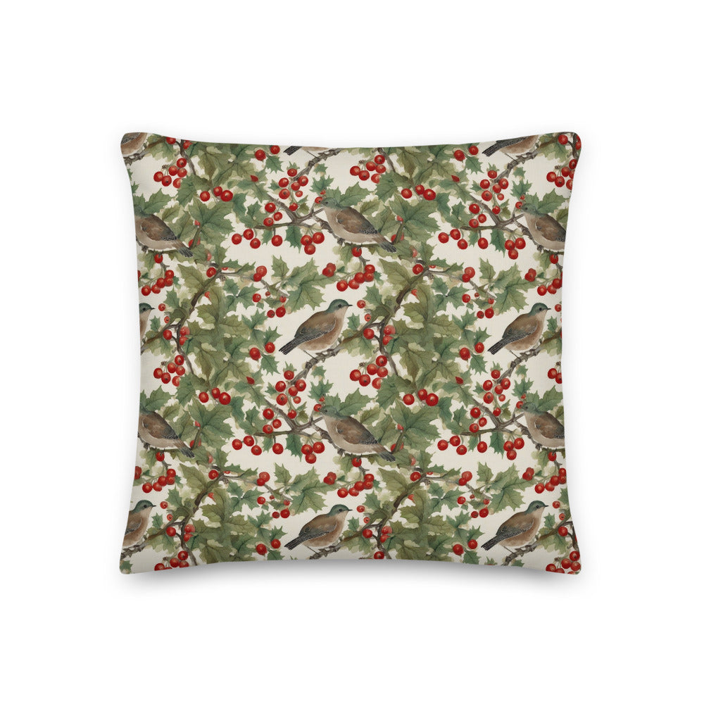 Robin & Rowan Cushion - watercolour print