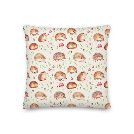 Hedgehog Hollow Cushion - watercolour design