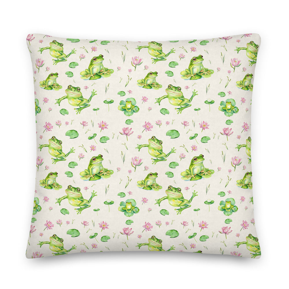 Lily Pond Cushion - watercolour design, view 4