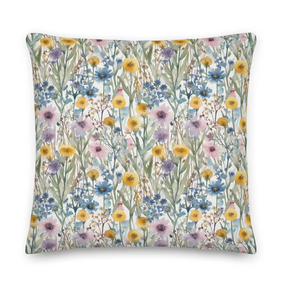 Meadow Ditsy Cushion - watercolour print