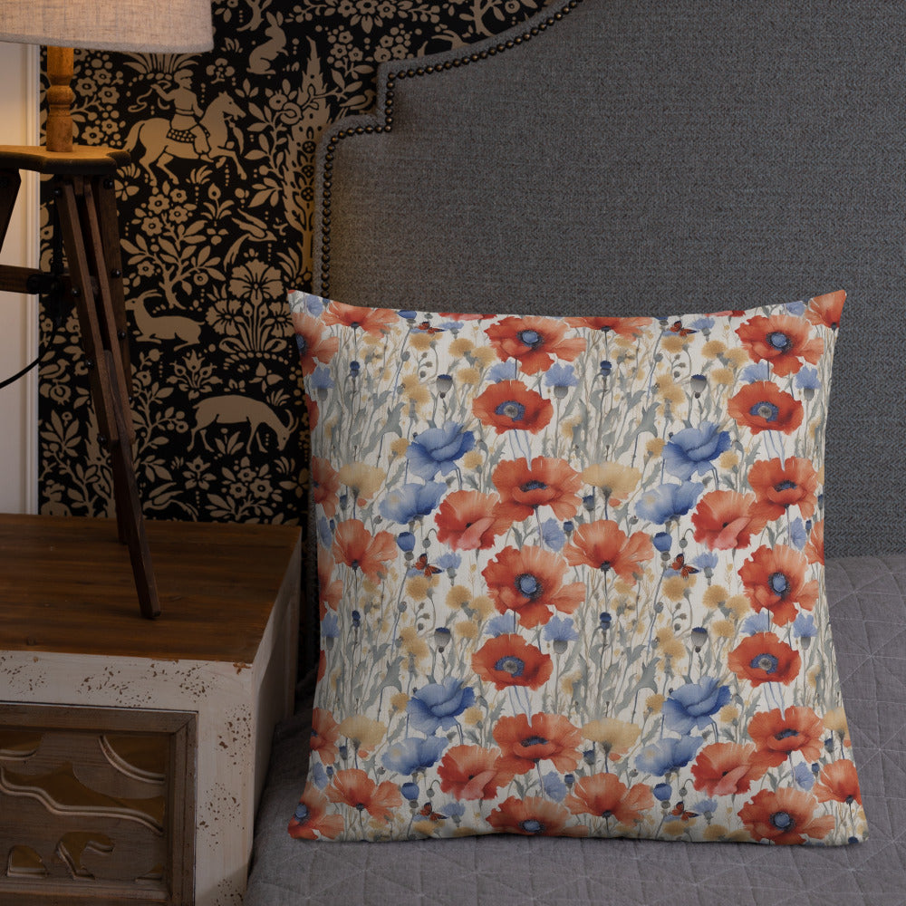 Butterfly Meadow Cushion - shown in a home setting