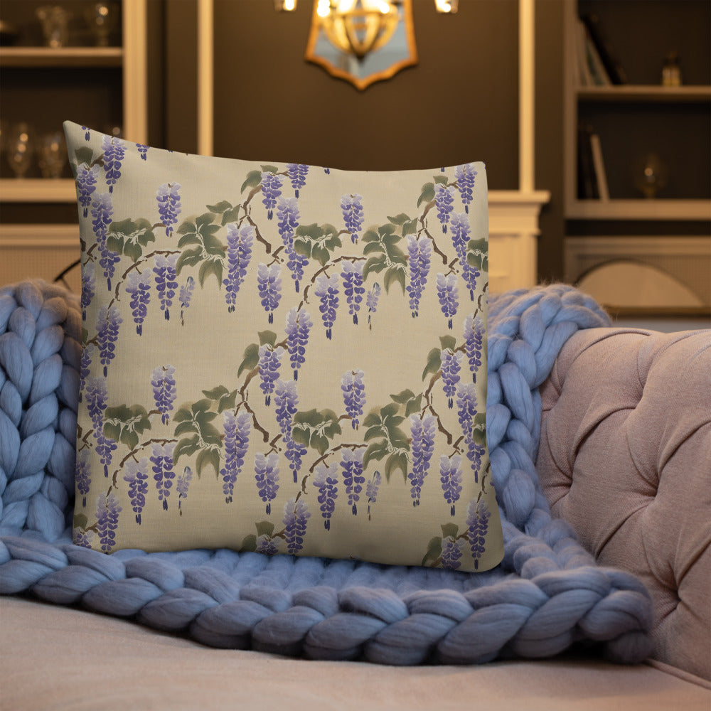 Wisteria Cascade Cushion - shown in a home setting
